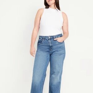 Old Navy Extra High-Waisted Wide Leg Jeans 16short